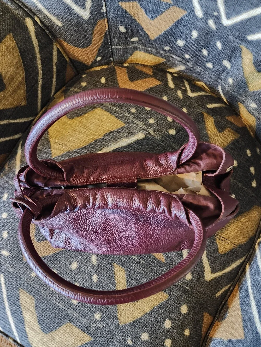 Furla Small Doctor Hobo Bag Burgundy Bordeaux Black Cherry Y2k 90s